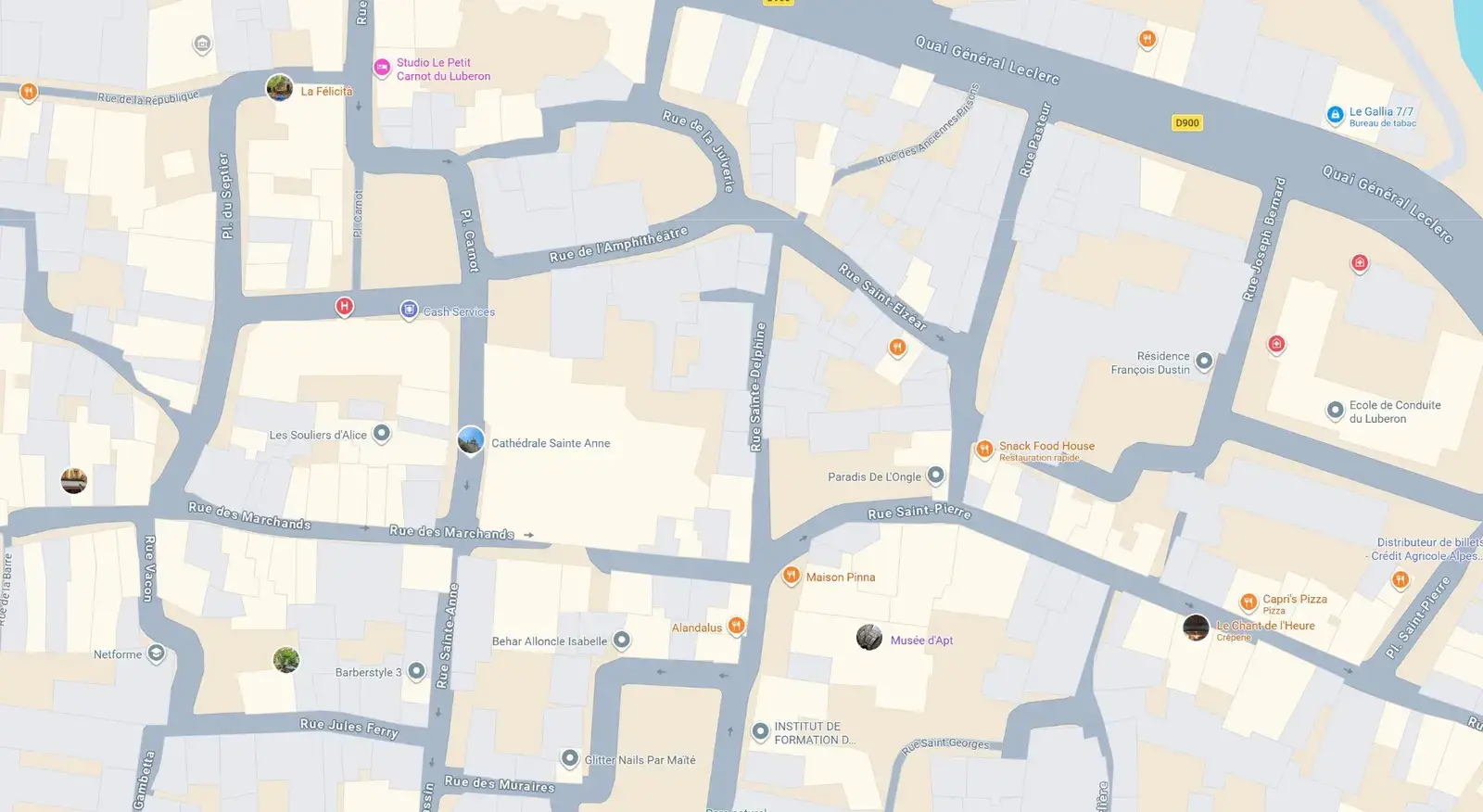 Aerial view of Apt and its surroundings