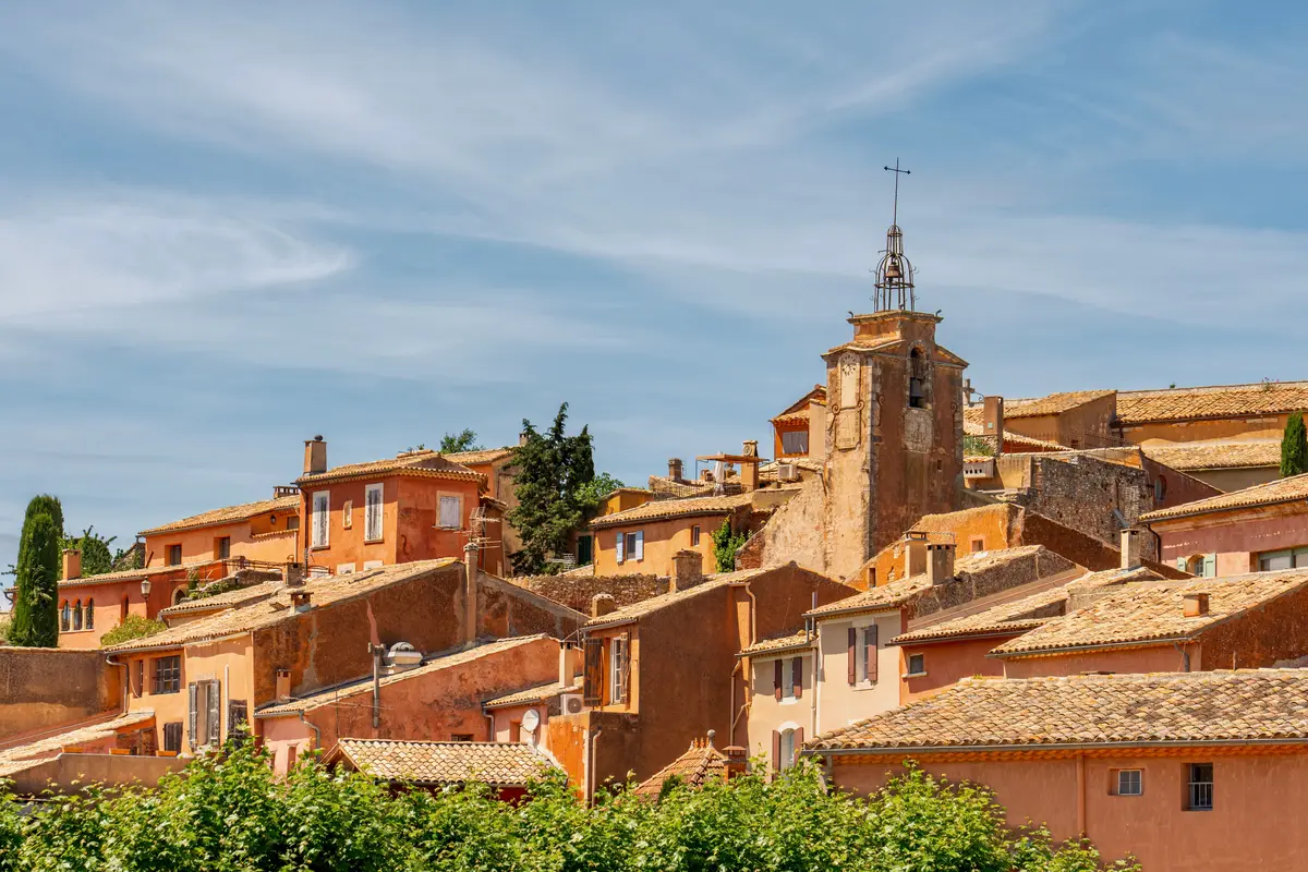 Rooftops and bell tower of a Provençal village